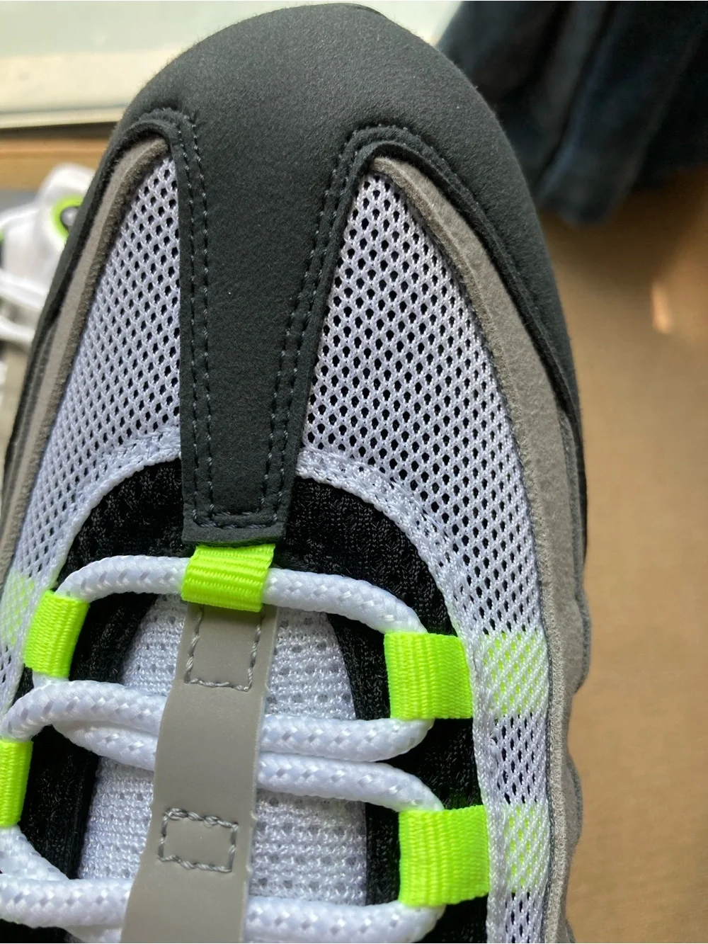 Nike Men’s White, Gray & Volt Air Max Sneakers